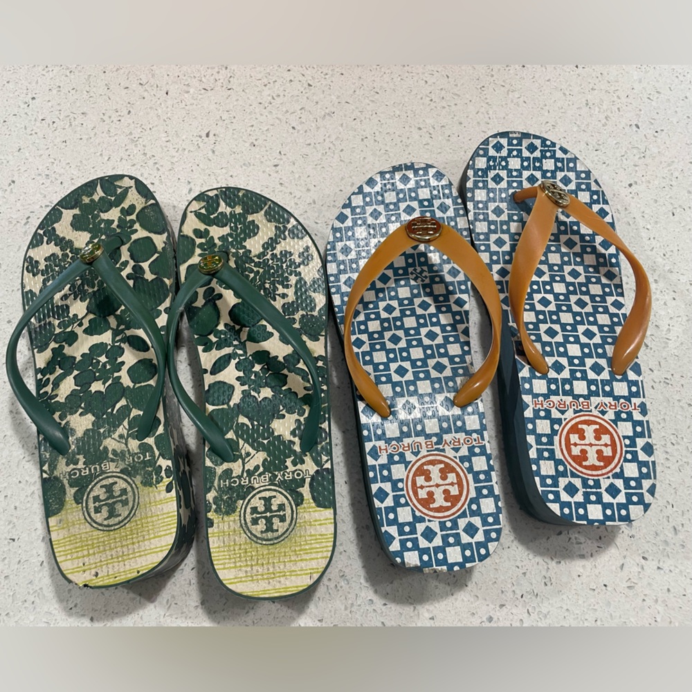 bundle of 2 Tory Burch Wedge Sandals size 6